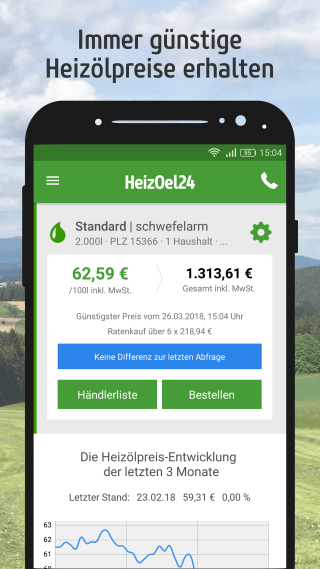 Heizöl App  Heizölpreise für iOS & Android - HeizOel24